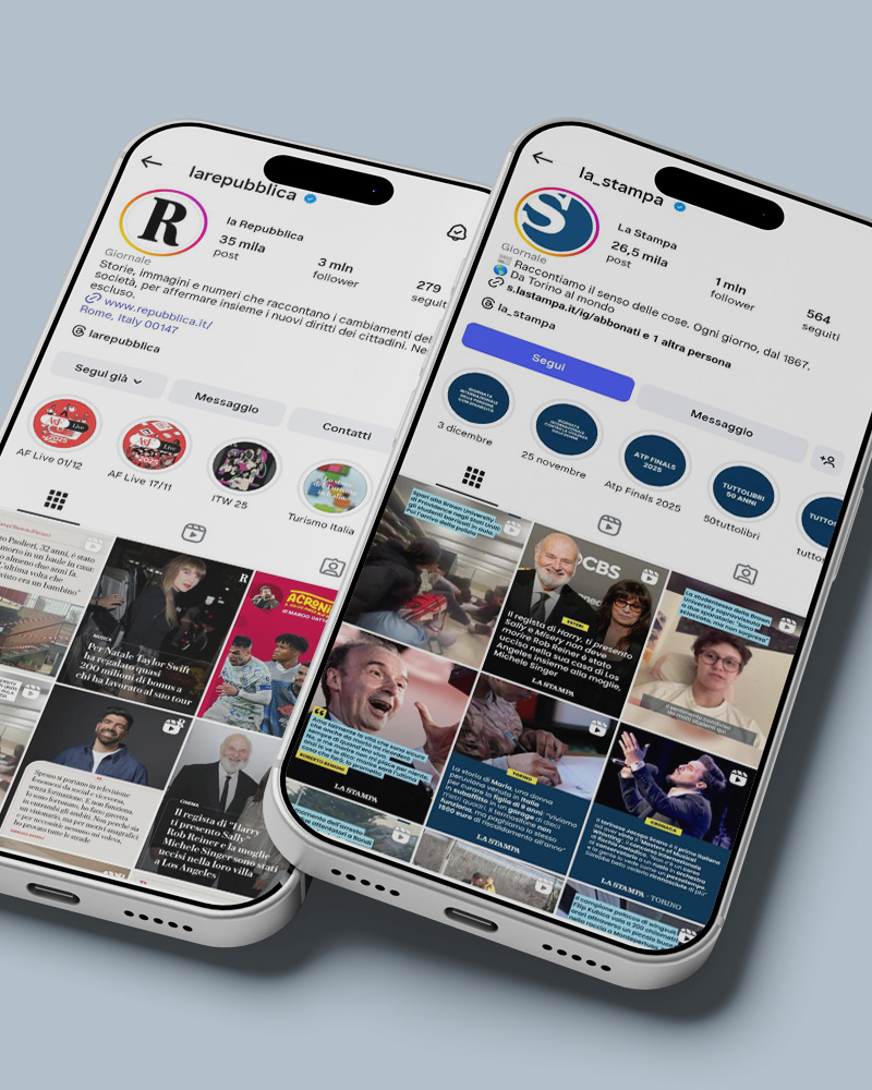 Restyle social brand identity La Repubblica e La Stampa