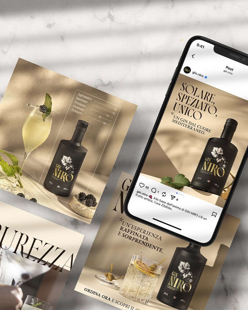 Strategia social ed sviluppo ecommerce Gin Niro