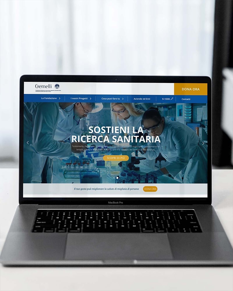 Sviluppo sito web Dona Ora - Policlinico Gemelli